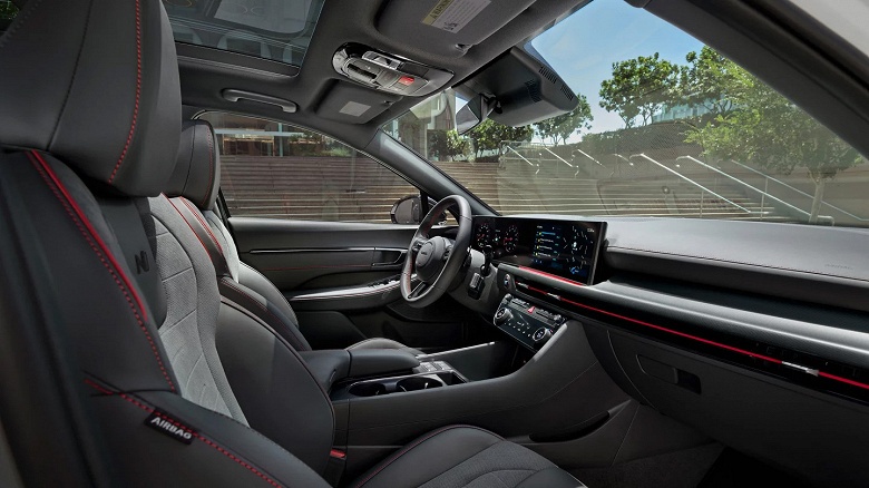 Hyundai Sonata 2025 в комплектации N Line Pro и с официальной гарантией начали продавать в России: дороже Toyota Camry, но и мощнее - 3 Hyundai Sonata 2025 в комплектации N Line Pro и с официальной гарантией начали продавать в России: дороже Toyota Camry, но и мощнее