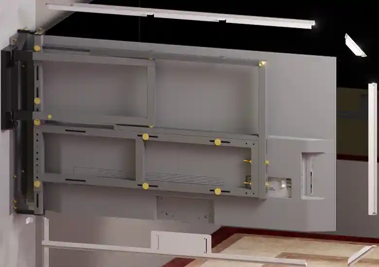 У бокового телика углы скошены - это существенно усложняет конструкцию