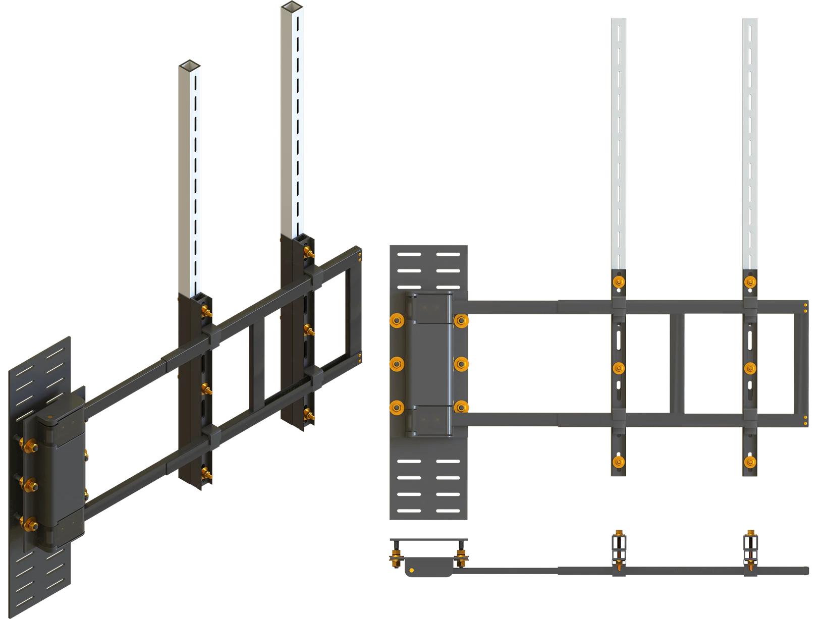 Первая версия кронштейна бокового телика
