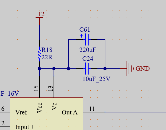 Резистор в цепи питания микросхемы SG3525