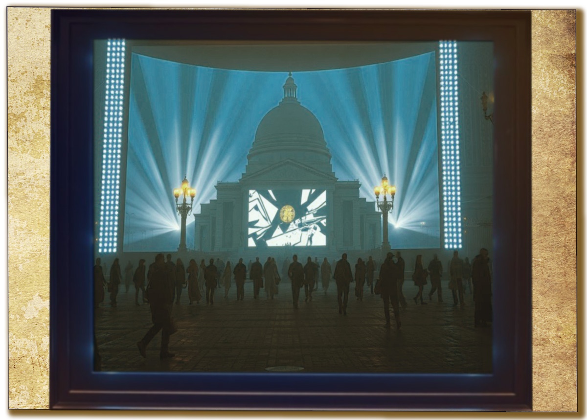 Цифровые экраны были очень популярны.