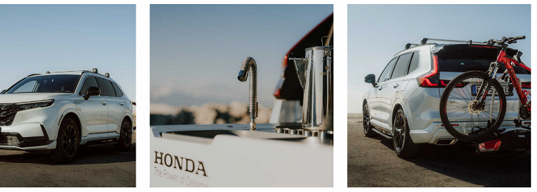 В этом Honda CR-V есть двуспальный матрас, раковина, газовая плитка и многое другое для любителей активного отдыха