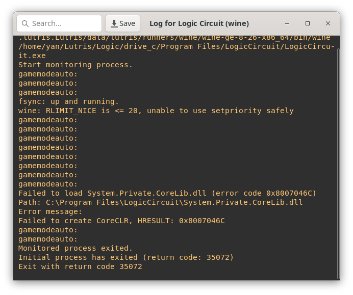 Лог от Lutris гозадо более информативнее и настраеваемый чем у бутылок