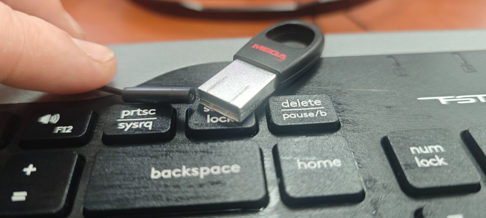 Для понимания размера геркона по сравнению с флэшкой