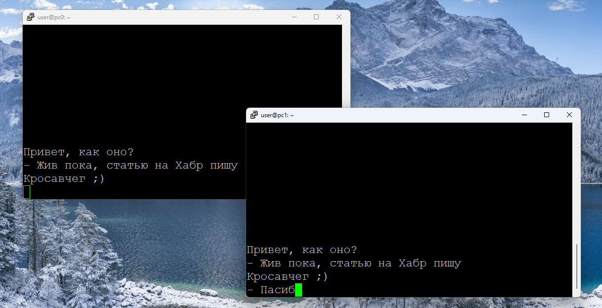 Чат в терминале Linux: почти «Матрица» в реальной жизни - 3