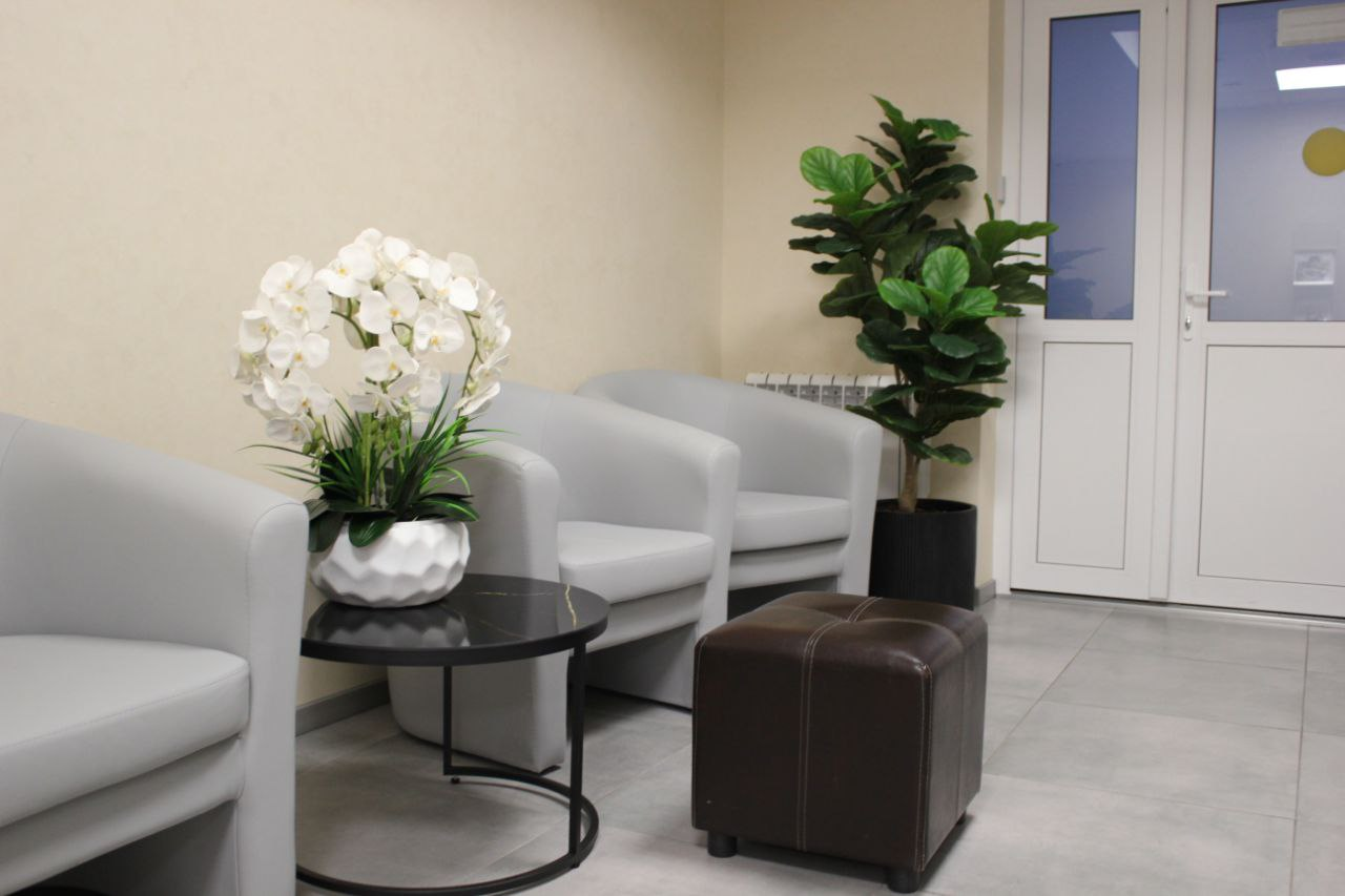 Комната ожидания в клинике