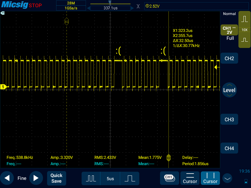 Пытаюсь заблокировать прерывания и выдать равномерный меандр из модуля ядра. А они не хотят блокироваться