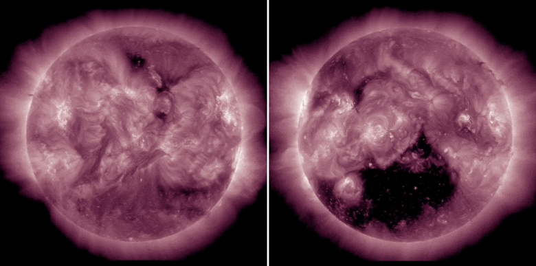 На Солнце засняли формирование гигантской корональной дыры
