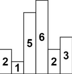 m=6, h=[2, 1, 5, 6, 2, 3]