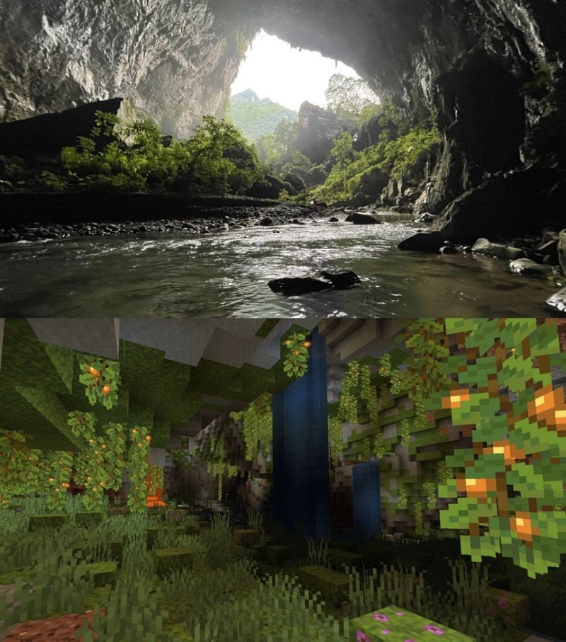 "Пышные" пещеры в игре и их аналог в Китае  