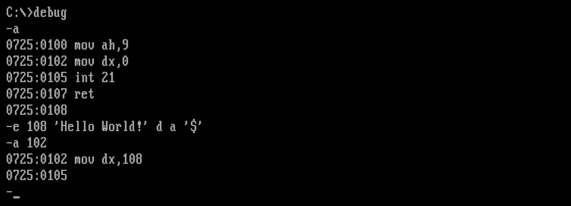 Редактируем инструкцию mov dx, 0