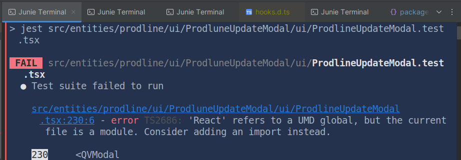 У Junie есть свой терминал где он запускает команды