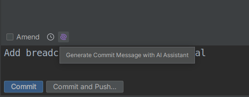 Генерирует описание коммитов (кстати, неплохо).