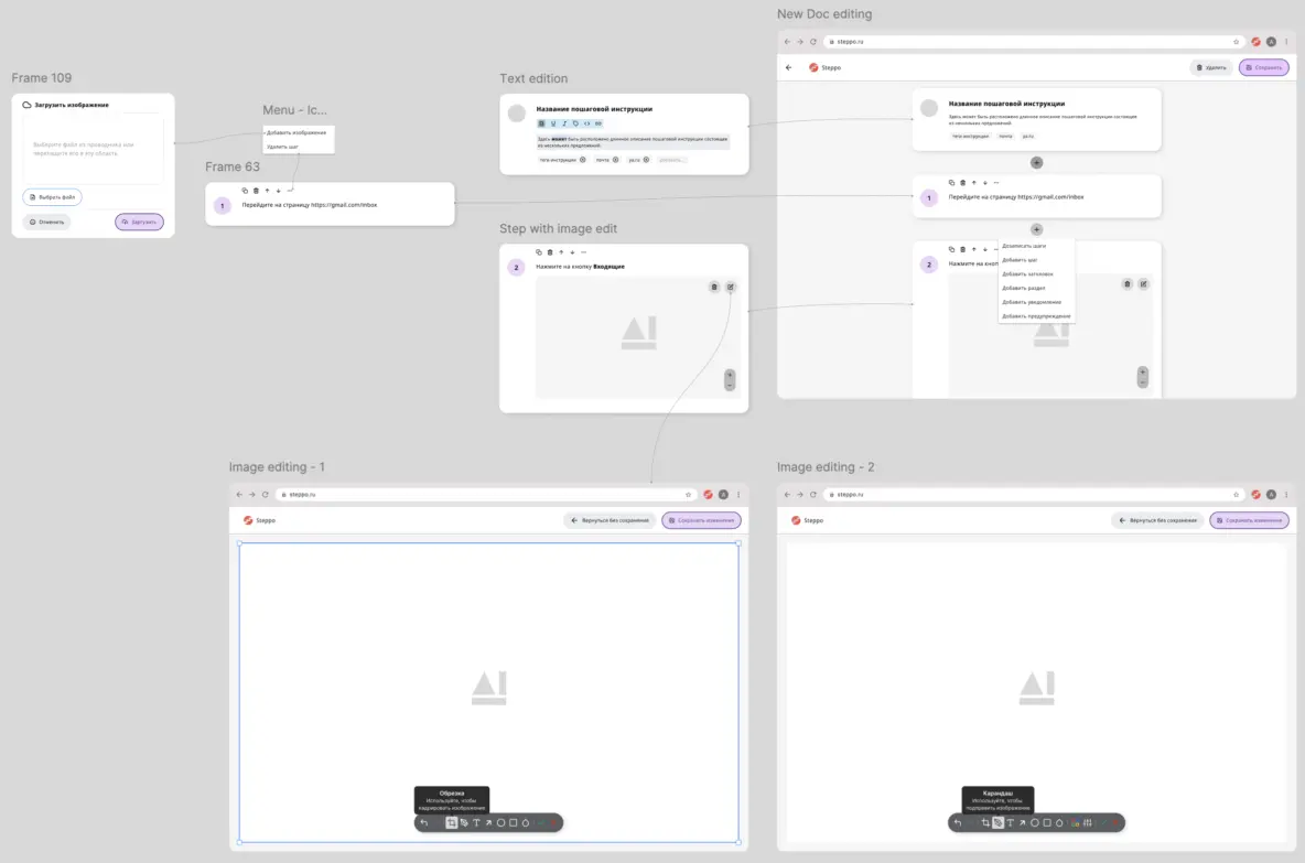 Экран редактирования