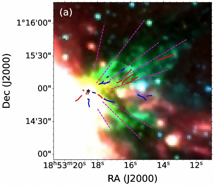 Такое бывает раз в 160 лет: телескоп ALMA обнаружил взрывной выброс в Млечном Пути - 2 Такое бывает раз в 160 лет: телескоп ALMA обнаружил взрывной выброс в Млечном Пути