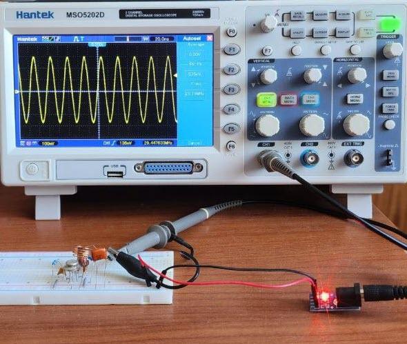 Рис. 20. Проверка сигнала осциллографом