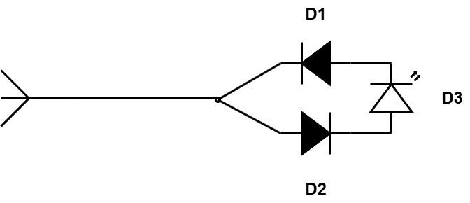 Рис. 21. ВЧ-пробник на светодиоде