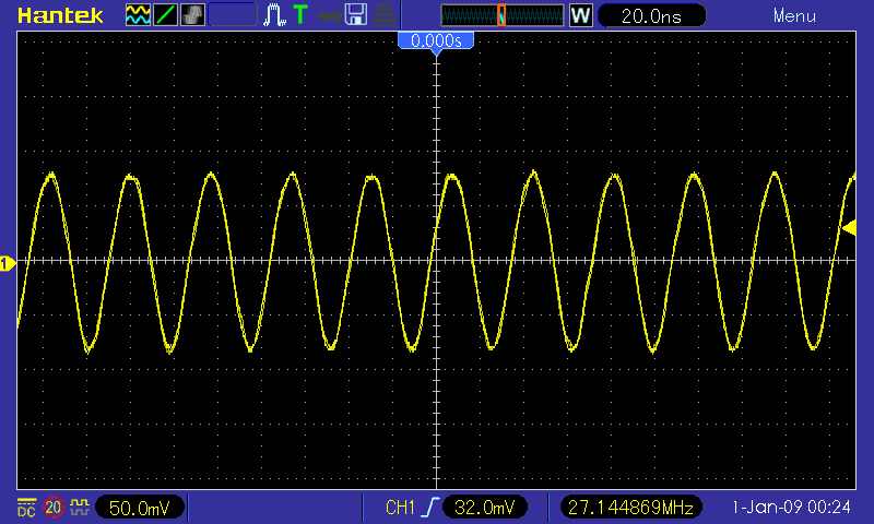 Рис. 27. Сигнал с кварцевого генератора