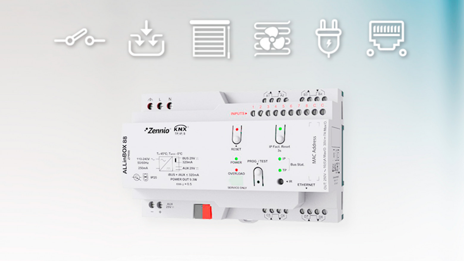 Комбинированное устройство KNX Zennio AllinBOX 88