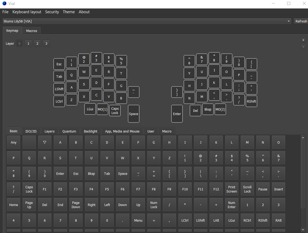 Моя настройка слоев