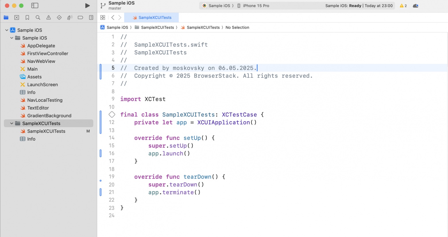 Холст iOS тестирования