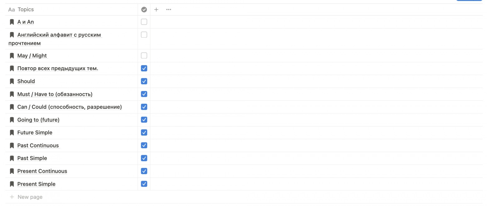 Скриншот из Notion