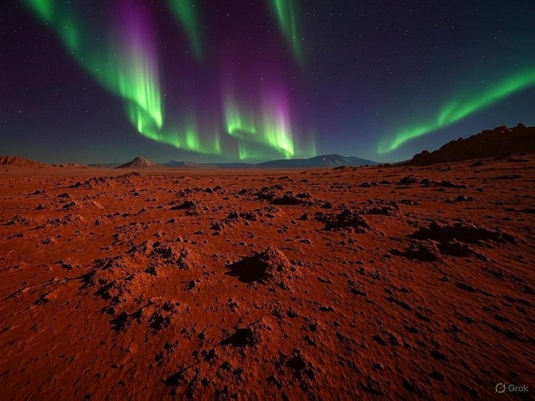 Впервые в истории: марсоход Perseverance заснял полярное сияние на Марсе
