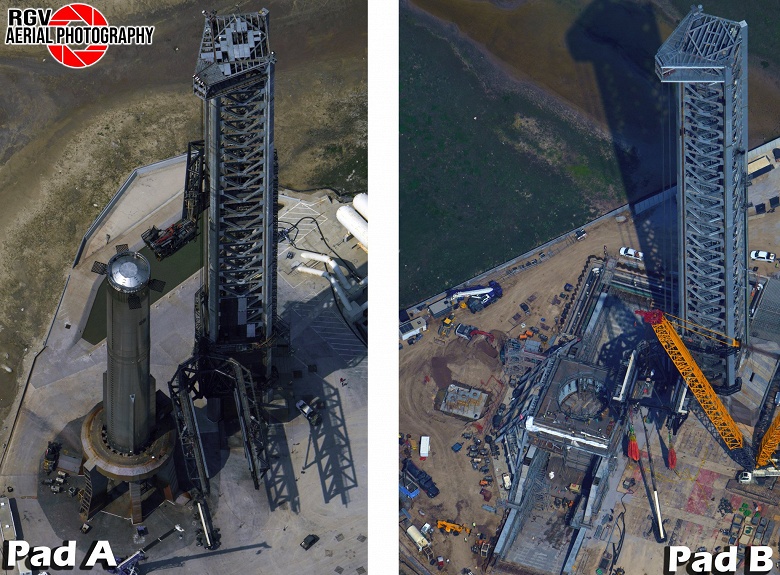 Новая эра SpaceX: появилось эффектное фото второй площадки с Mechazilla для Starship нового поколения - 1 Новая эра SpaceX: появилось эффектное фото второй площадки с Mechazilla для Starship нового поколения