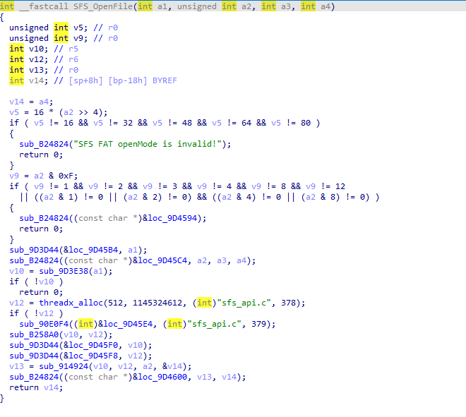 Реализация SFS_OpenFile