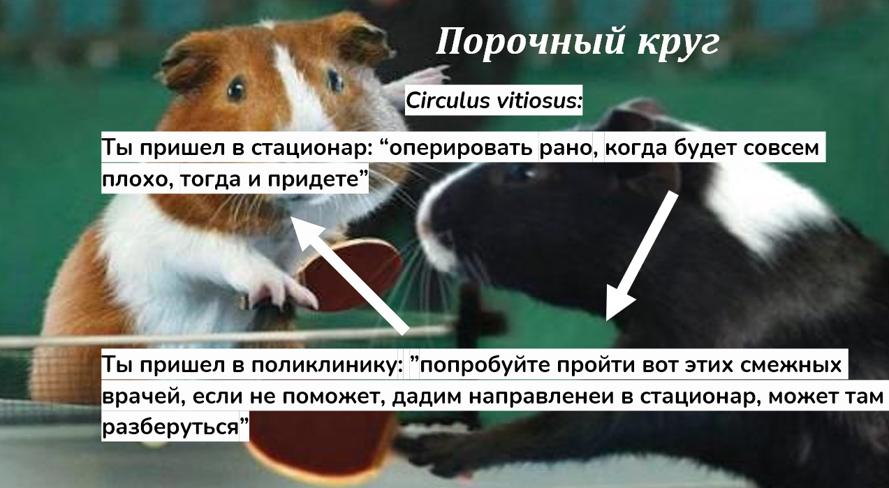 Один из слайдов нашей с коллегой-хирургом Екатериной Тетерюк презентации, посвященной данной проблеме