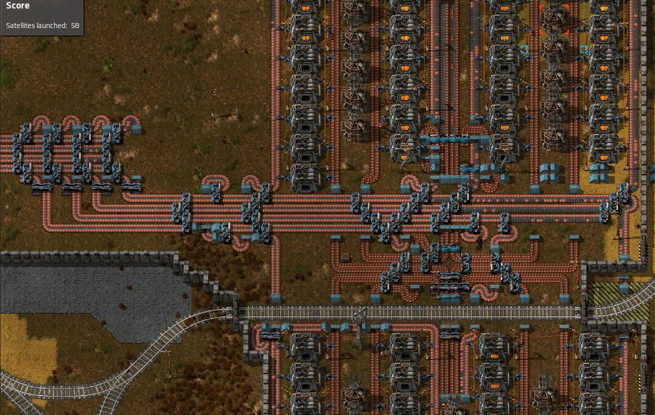 Factorio начинает с построения с самых базовых цепочек и заканчивает построения огромных по масштабам заводах