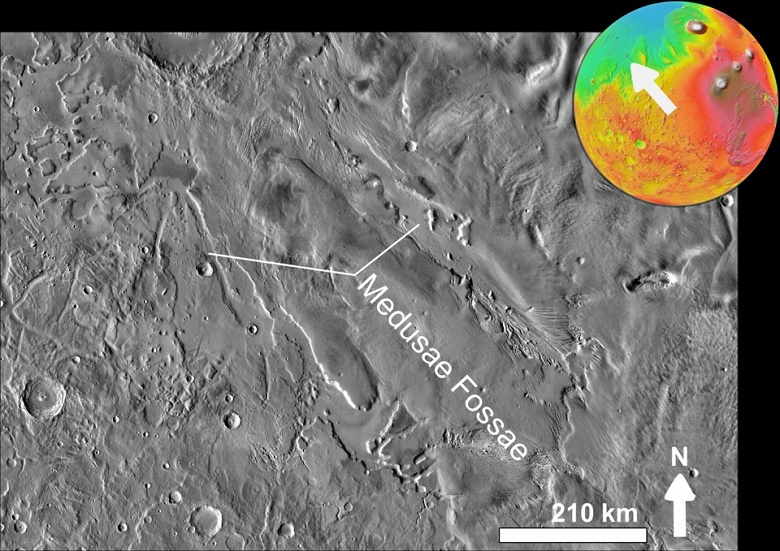 Марсианский орбитальный аппарат достиг рекордной глубины сканирования в 1,5 километра