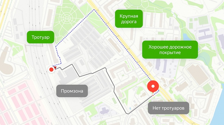 Прямой путь по широкой и удобной улице: новая маршрутизация для пешеходов и велосипедистов в &laquo;Яндекс Картах&raquo; 