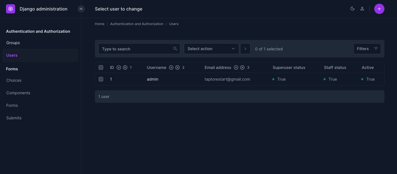 Конечный результат django-admin, после прочтения статьи. Минимум кода.