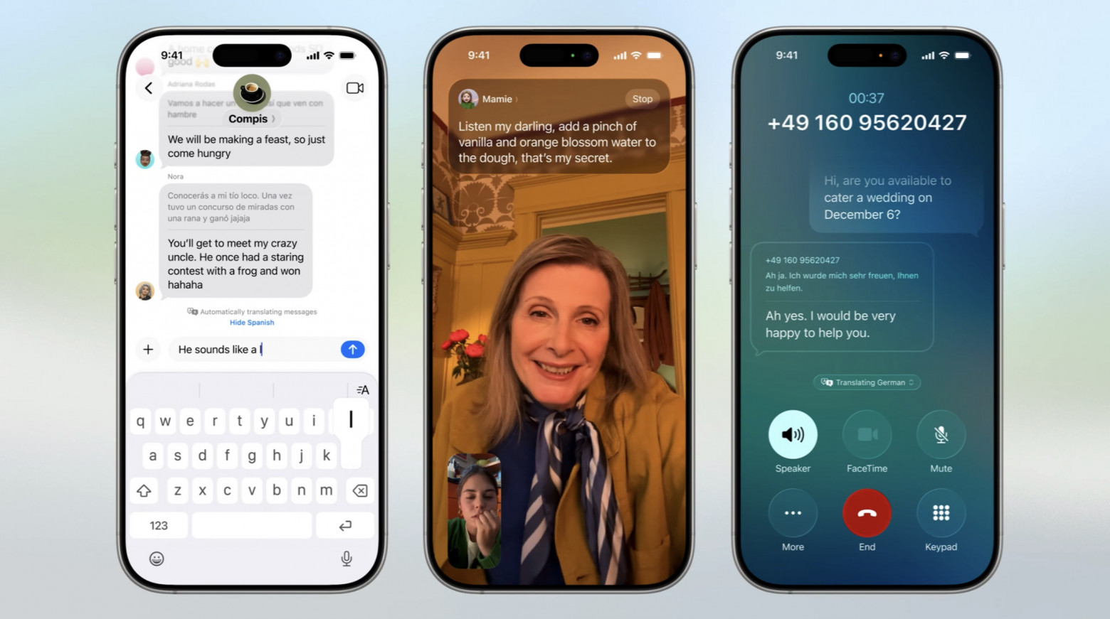 Главная ИИ-фишка – Живой перевод: мгновенный перевод текста и аудио прямо в Сообщениях, FaceTime и Телефоне, полностью на устройстве, без отправки данных в облако.