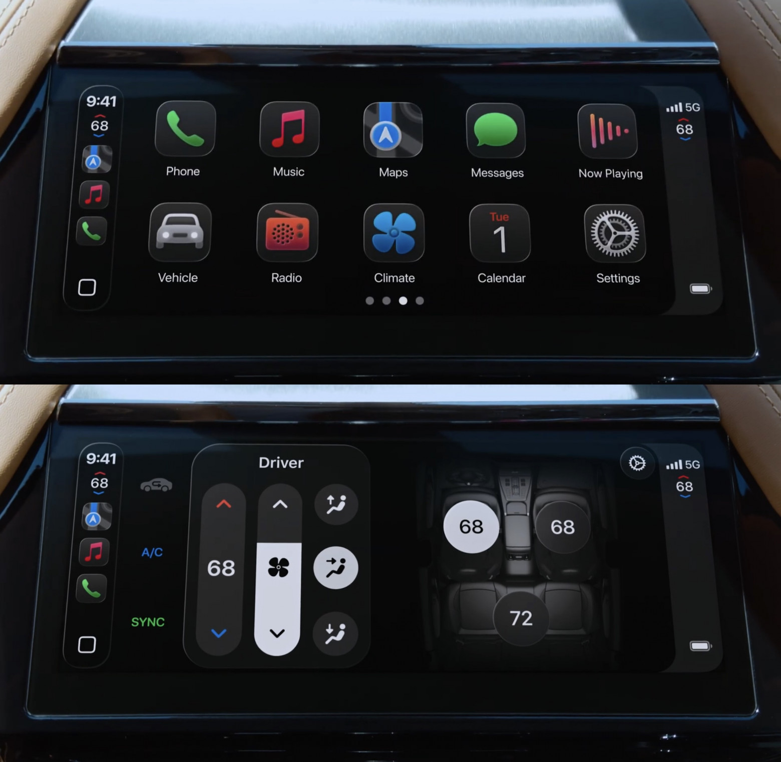 А свежий CarPlay Ultra для отдельных моделей авто объединяет интерфейс iPhone и автомобиля во всех экранах.