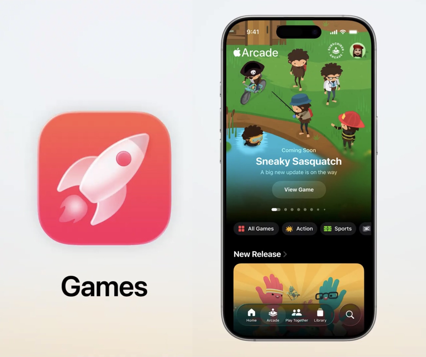  Это единое место для всех игр из App Store, включая Arcade. Отслеживание событий, рекомендаций и обновлений в играх. Упрощённый доступ к любимым играм и новым проектам. Совместные игры и соревнования с друзьями. Данные подтянутся из Game Center (про него не забыли).