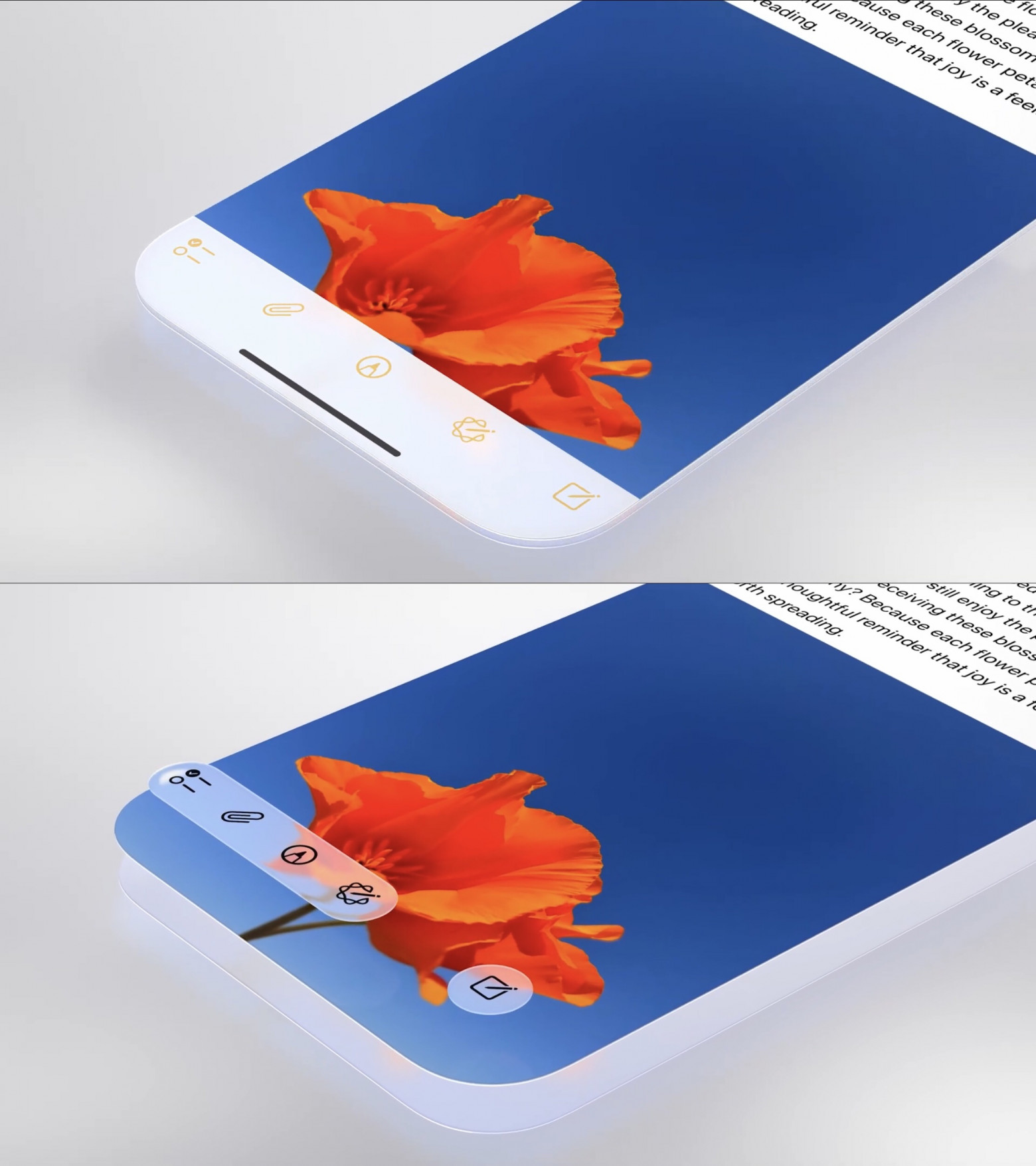 Пример на этой панели – было/стало