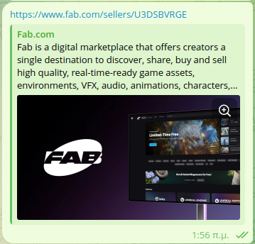 мой аккаунт на fab.com