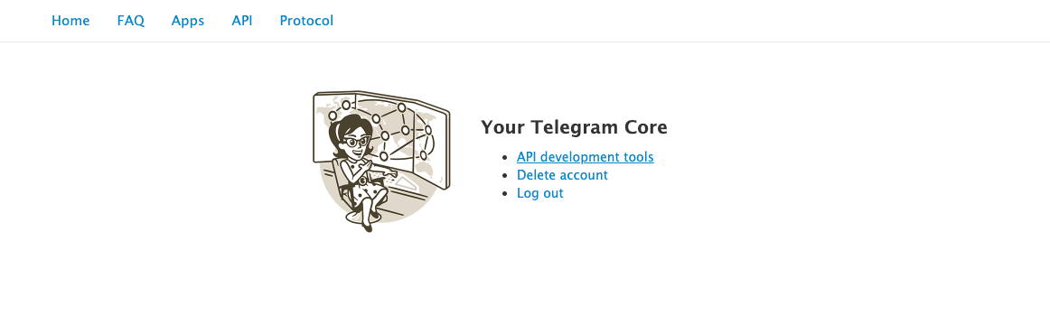 Нажимаем на API development tools