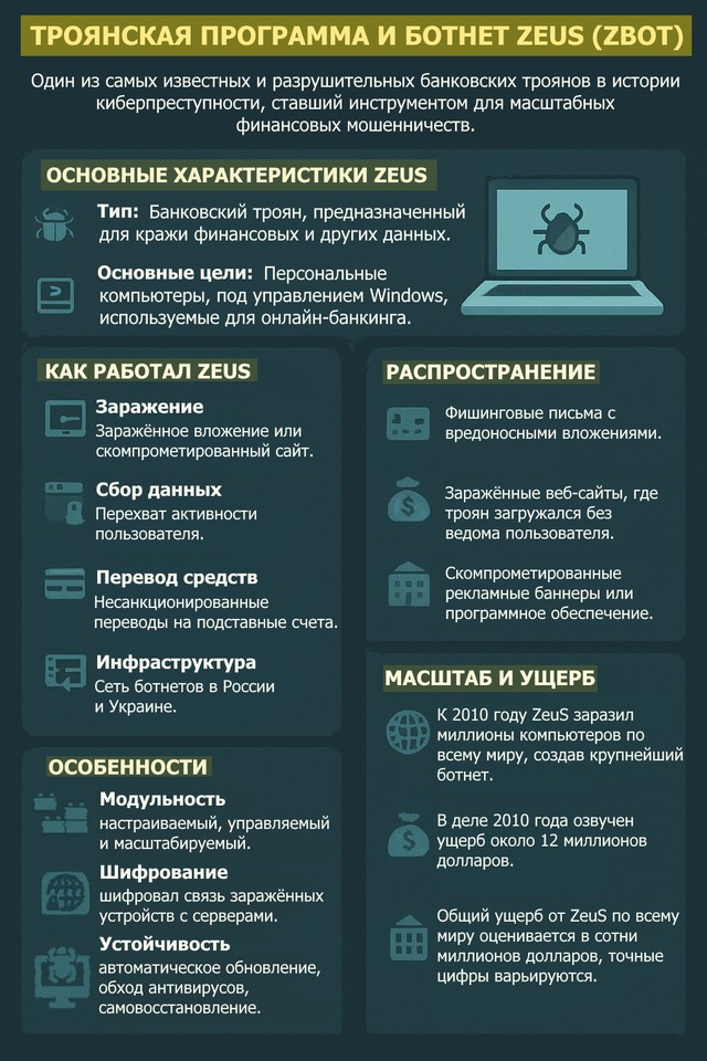 Что представлял из себя ZeuS. Блок-схема из материалов дела 2010 года.