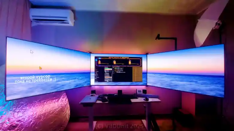 ИРЛ оно светит спокойнее, тут всё выкручено для наглядности. И курсоры в 10 см я тоже нечасто использую :)  