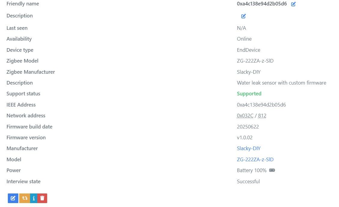 Перепрограммируем заводской Zigbee датчик протечки от компании Tuya - 8 Перепрограммируем заводской Zigbee датчик протечки от компании Tuya - 8