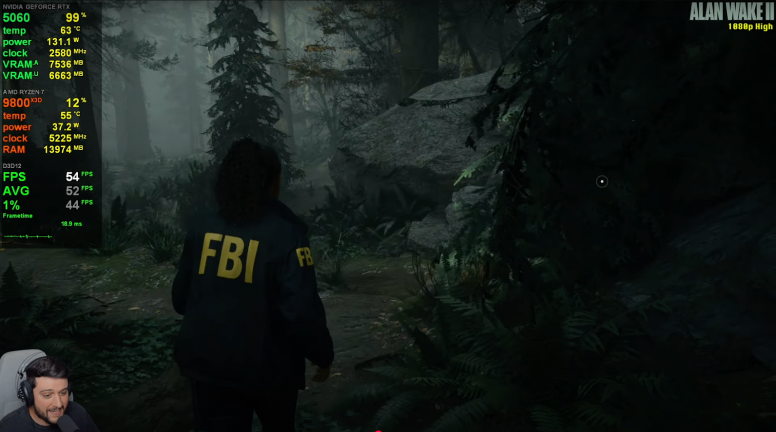 Просадки до 44 fps в Alan Wake 2 не радуют