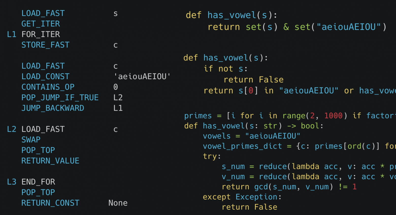 Самый быстрый способ нахождения гласной в строке - 1 Самый быстрый способ нахождения гласной в строке - 1