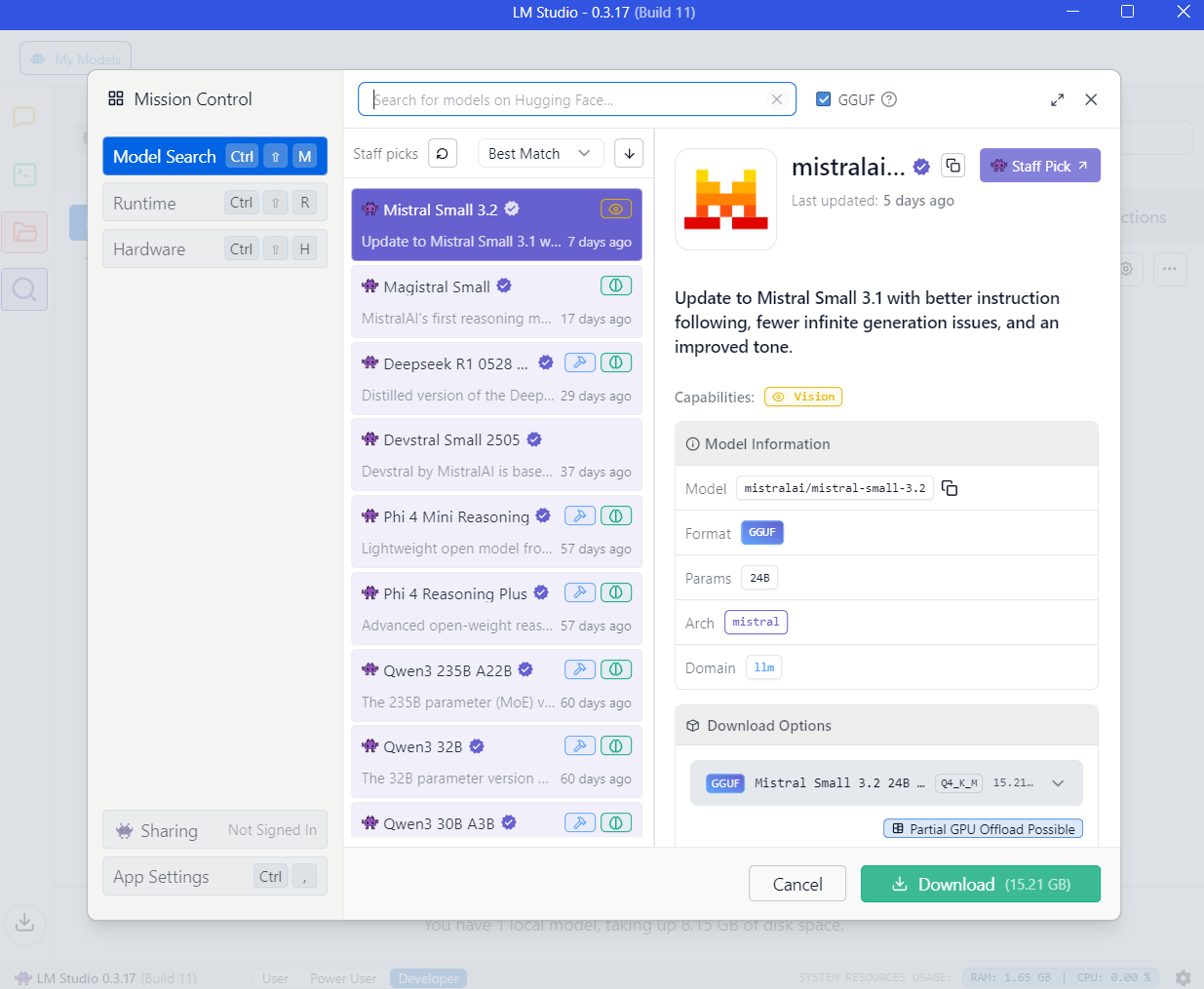 Локальный чатбот без ограничений: гайд по LM Studio и открытым LLM - 6 Локальный чатбот без ограничений: гайд по LM Studio и открытым LLM - 6