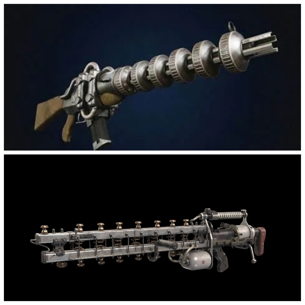 Гаусс-ган из Fallout Х рейлган из Atomic Heart