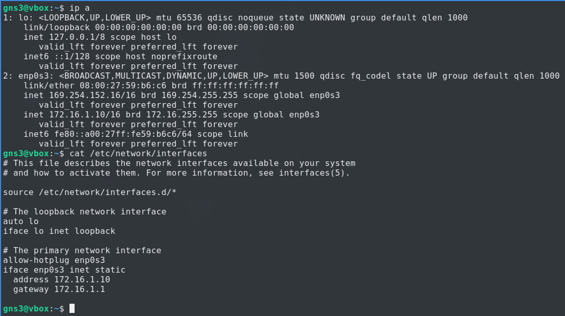 Скриншот настроек IP адреса сервера