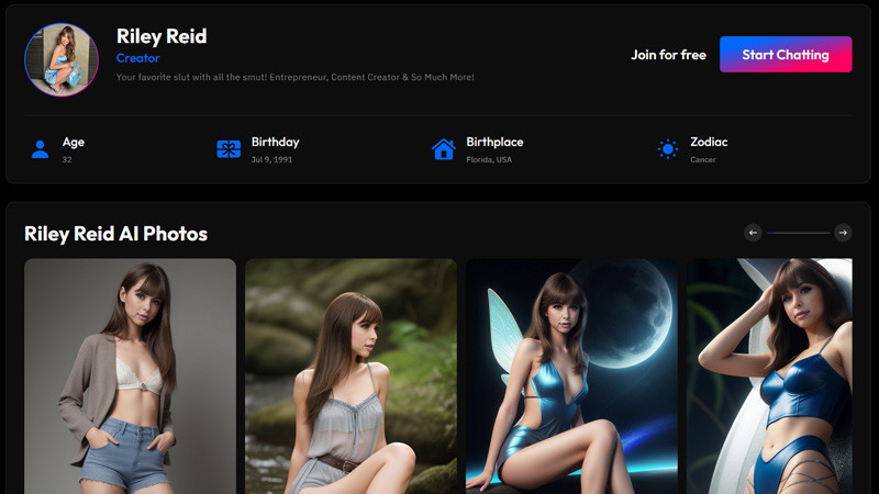 В рамках подписки Clona предлагает нейроарт с изображением Райли Рид. Качество картинок так и осталось на уровне 2023 года