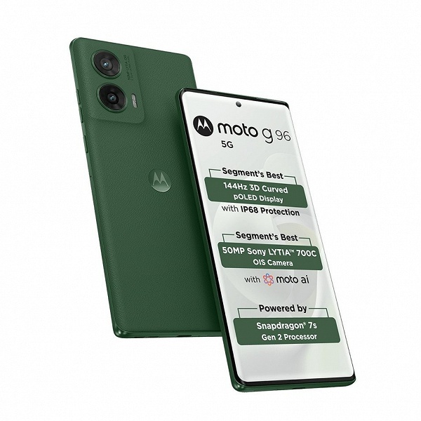 P-OLED 144 Гц, камера Sony, стереозвук, водонепроницаемость IP68. Все характеристики и официальные изображения Moto G96 5G слили раньше срока